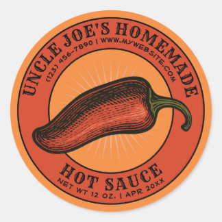 Modèle Étiquette Jalapeno à la sauce maison