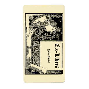 Modèle Ex Libris de style Art Déco vintage