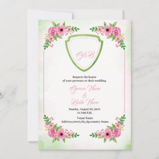 Modèle Faire-part de mariage floral