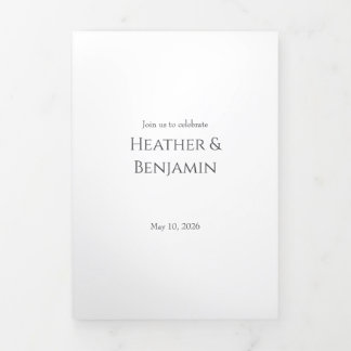 Modèle Faire-part de mariage Tri Fold