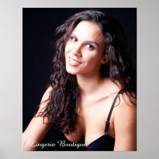 Modèle féminin sexy avec Black Lingerie Poster