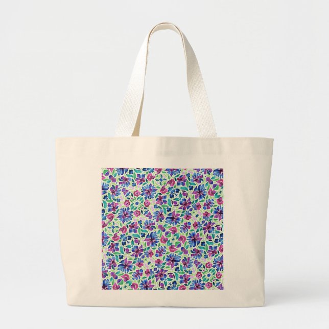 Modèle floral Abstrait - Sac fourre-tout (Devant)