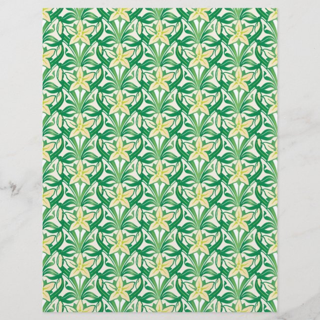 Modèle floral Art Nouveau vintage (Devant)