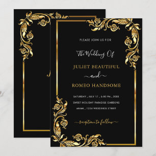 Modèle Floral Black Gold