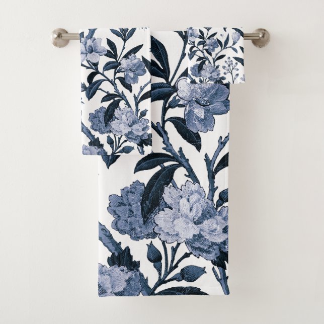 Modèle floral bleu (En situation)