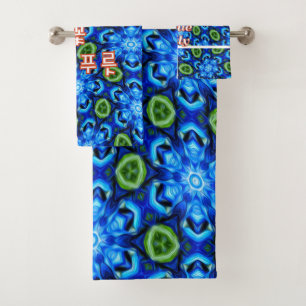 Modèle Floral bleu Abstrait