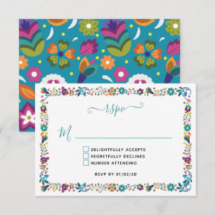 Modèle floral coloré Mariage mexicain