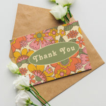 Modèle floral coloré Retro Boho les années 70 Mari