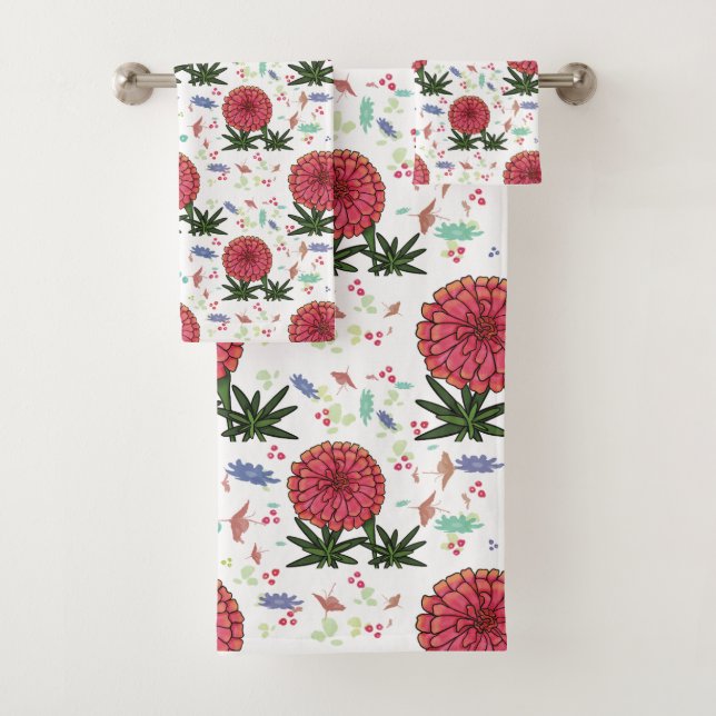 Modèle floral de Zinnia (En situation)