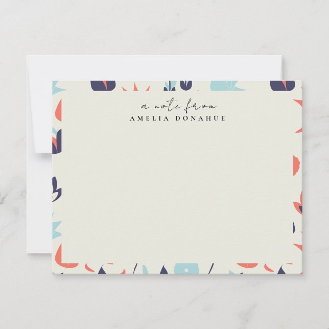 Modèle floral Ditzy papier à lettres personnalisé (Devant)