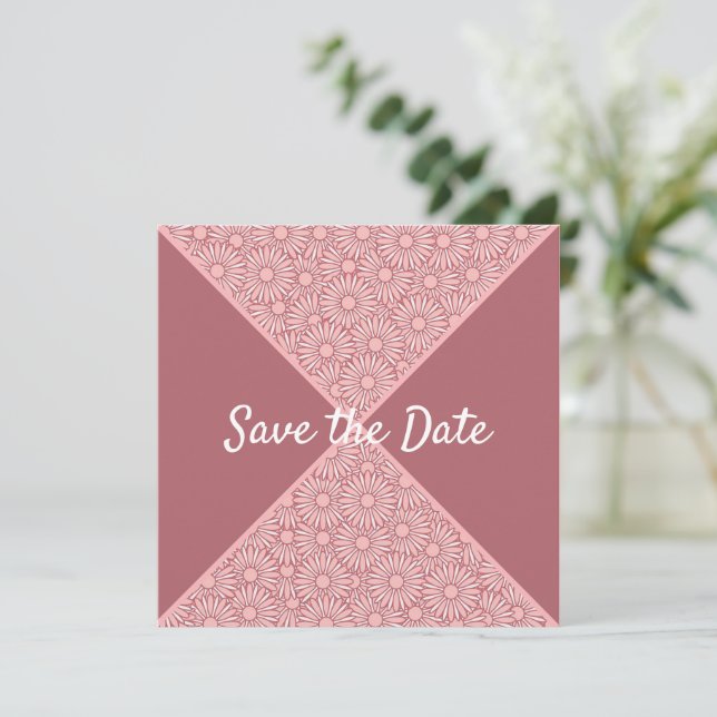 Modèle Floral Enregistrer La Date (Debout devant)
