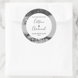 Modèle floral Étiquette savon personnalisable Mono