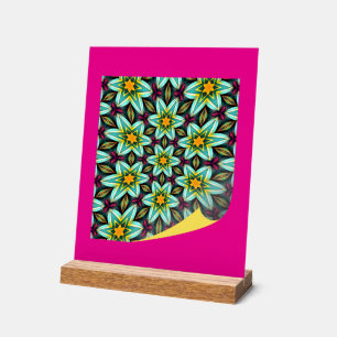 Modèle Floral Étoiles Vertes