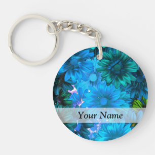 Modèle floral moderne bleu clair