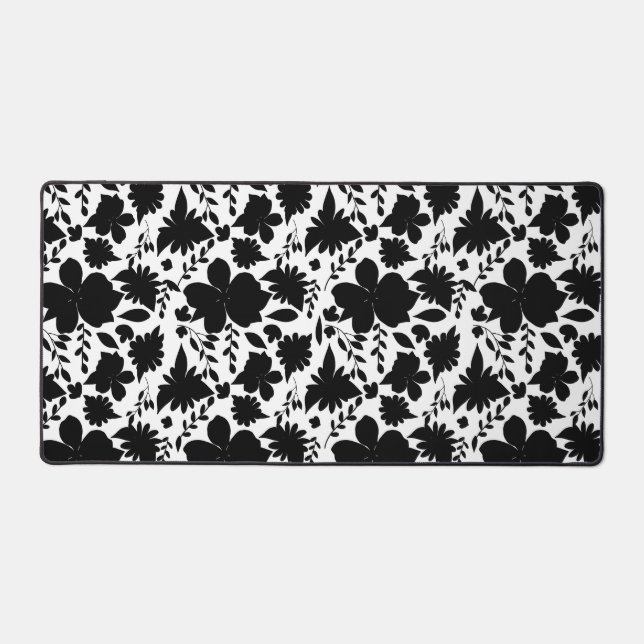 Modèle floral noir et blanc (Recto)