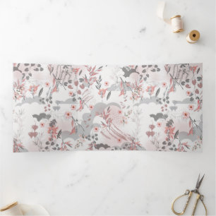 Modèle floral numérique sur les tons pastel