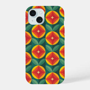 Modèle Floral Orange Moderne Du Milieu Du Siècle