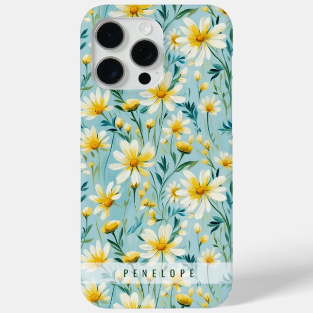 Modèle floral peint coque iphone personnalisé (Verso)