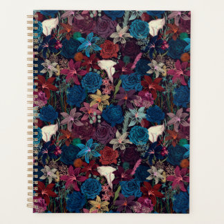 Modèle floral romantique foncé