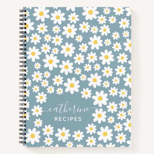 Modèle floral Vider sa propre recette de livre de  (Devant)