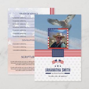 Modèle funèbre de programme pour l'armée militaire