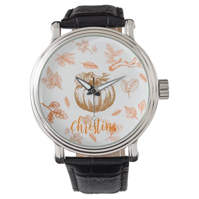 Modèle halloween montre citrouille (devant)