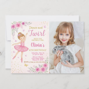 Modèle Invitation de la fête Pink Ballerina modifi