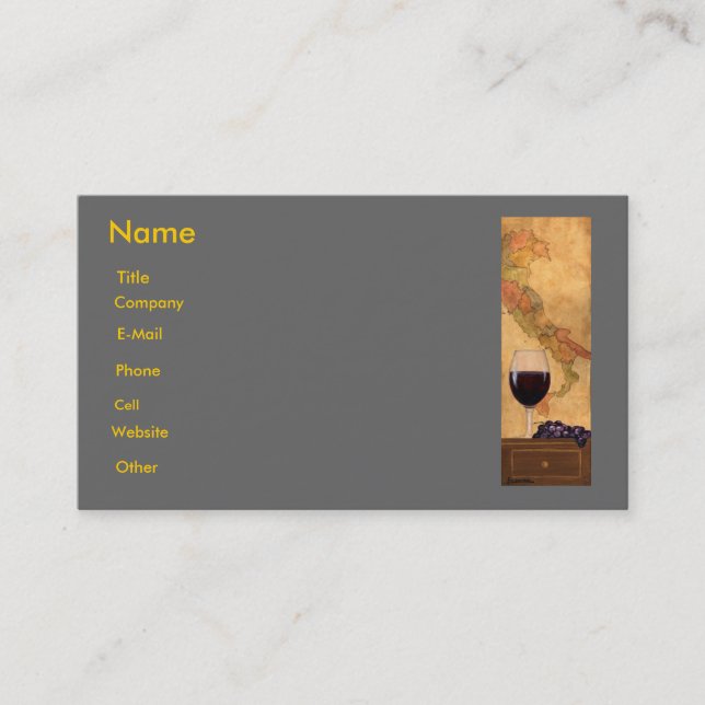 modèle italien de carte de visite (Devant)