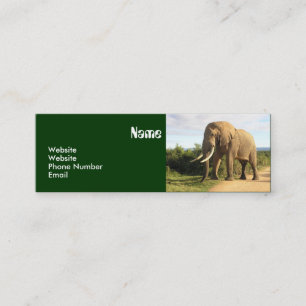 Modèle maigre de carte de visite d'éléphant