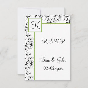 modèle mariage damassé R.S.V.P standard 3,5 x 5