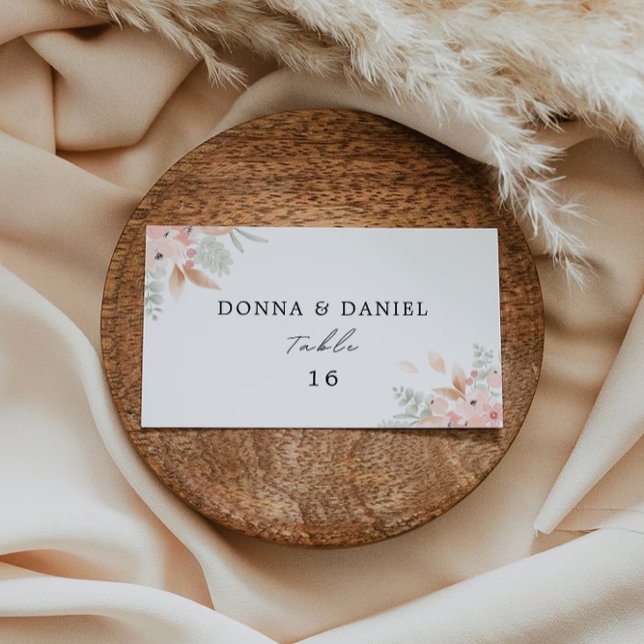Modèle Mariage fleur sauvage Cartes de Place (Wildflower Wedding Place Cards Template)