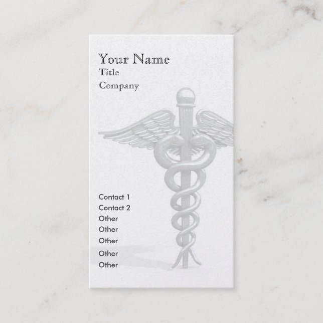 Modèle Médicale de carte de visite - verticale (Devant)
