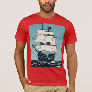 Modèle minimaliste de caractères pirates T-shirt