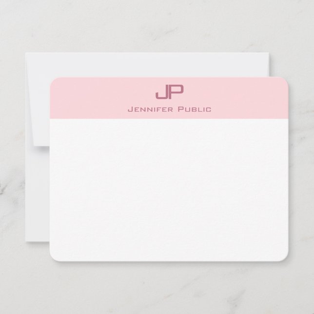 Modèle minimaliste monogramme élégant (Devant)