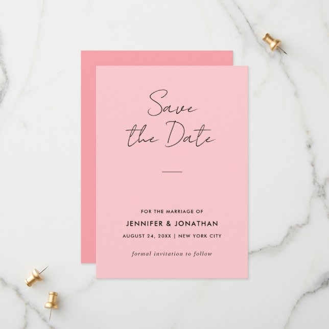 Modèle Moderne de Typographie Rose Pâle Élégant (Devant/Arrière en situation)