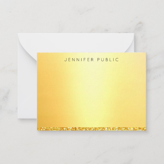 Modèle moderne Monogramme Parties scintillant or t (Devant)