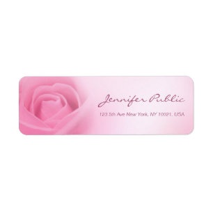Modèle Moderne Rose Pâle Écriture Manuscrite