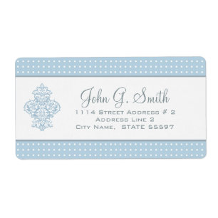Modèle Motif Polka-Dot Bleu Clair Et Blanc