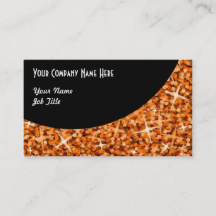 Modèle noir orange de carte de visite de courbe de