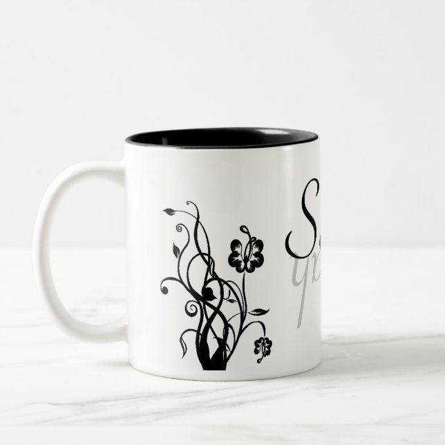 Modèle nommé floral de tasse (Gauche)