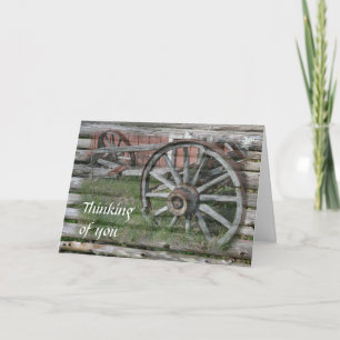 Modèle occidental Rustique Wagon Roue Carte de voe