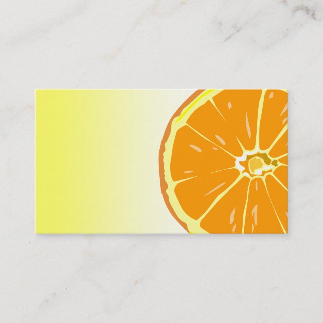 Modèle orange de carte de visite de tranche (Devant)