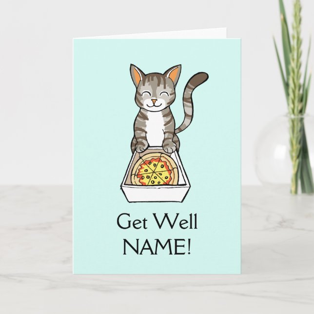Modèle personnalisé de Get Well Soon Pizza Cat (Devant)
