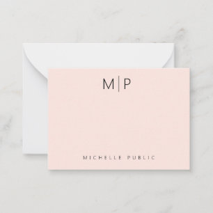 Modèle personnalisé monogramme initiale chic rose