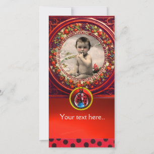 MODÈLE PHOTO BABY SHOWER LADYBUG BLACK ROUGE