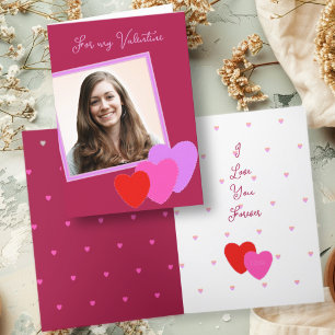 Modèle photo Be My Valentine Folk Card