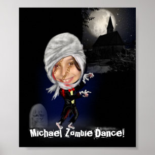 Modèle photo caricature Zombie amusant - poster ca