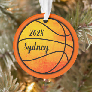 Modèle photo de basket-ball Round Christmas Oramen