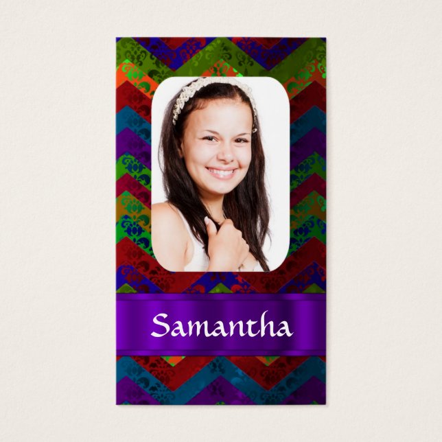 Modèle photo de chevron coloré (Devant)