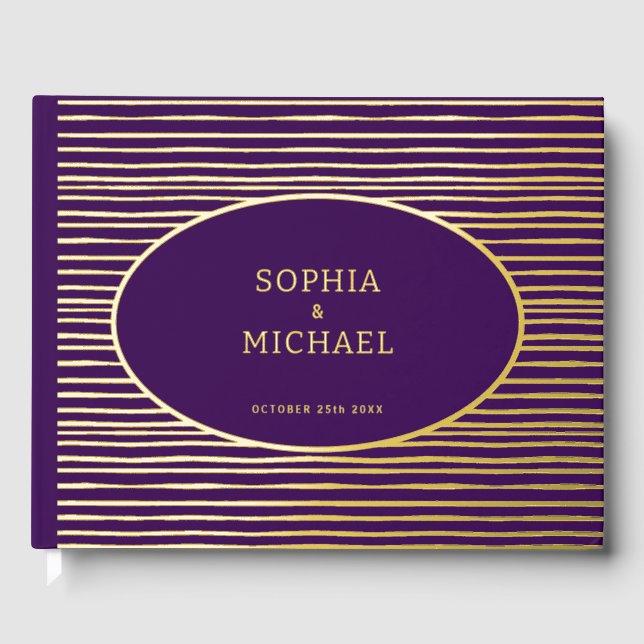 Modèle photo de livre d'or Foil Mariage (Recto)